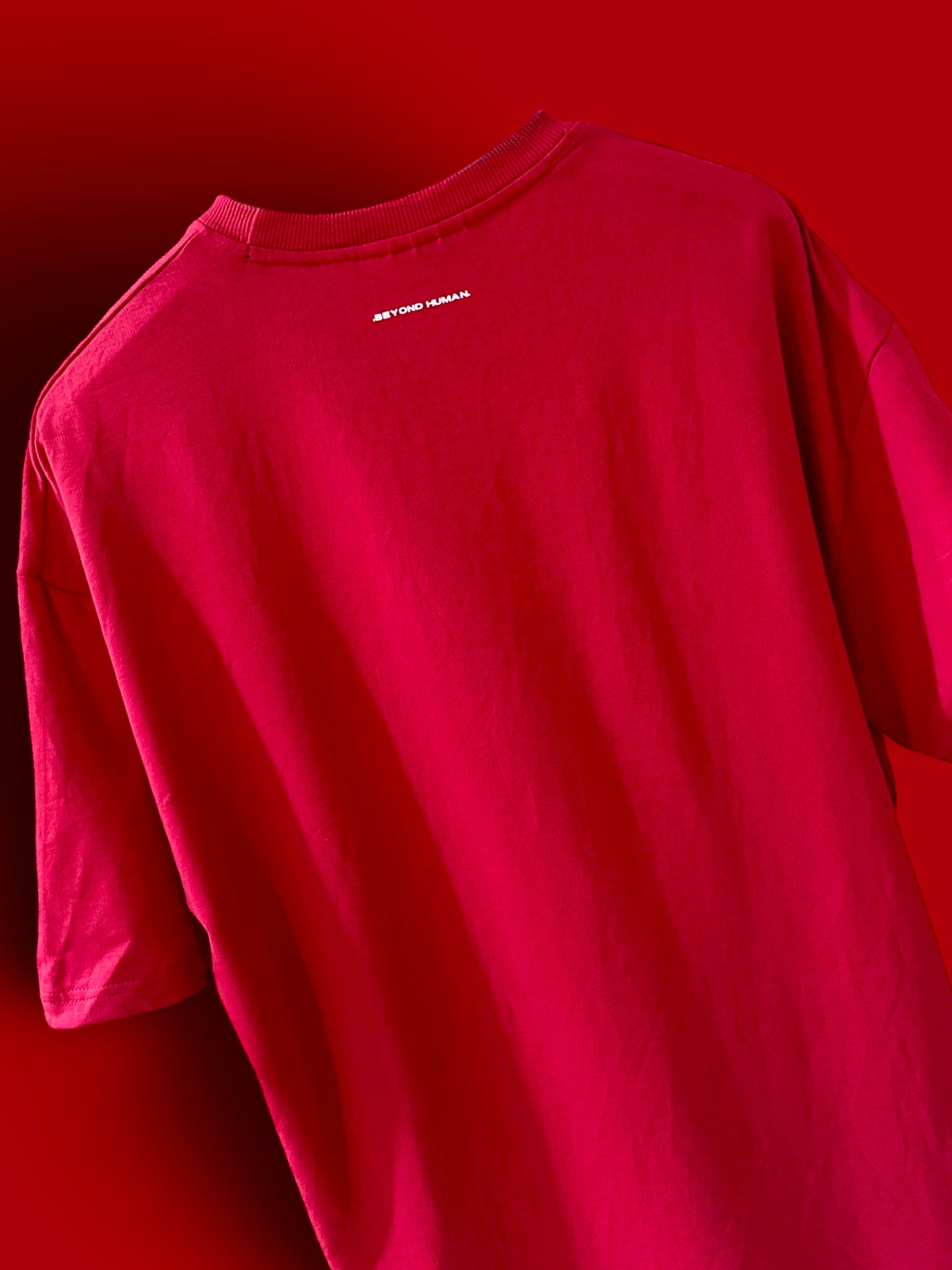 Beyond Human 1.0 Red Edition t shirt back view